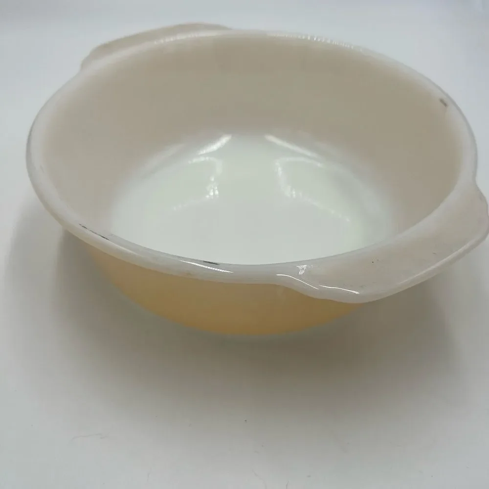 Vintage TM Reg Fire King Casserole Dish Peach Luster 2 qt